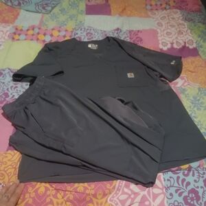 Carhartt 🐛Gray Scrub Set